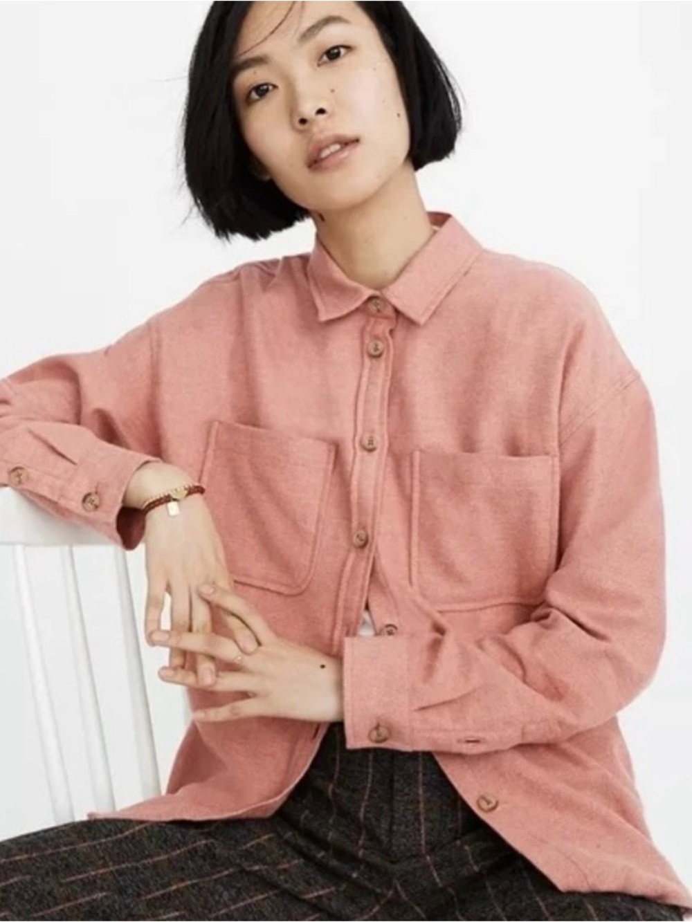 Madewell 100% Cotton Women's Relaxed Button-Front Flannel